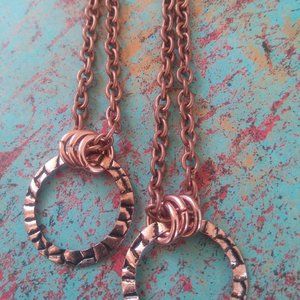 COPPER CHAIN DANGLES